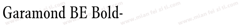 Garamond BE Bold字体转换